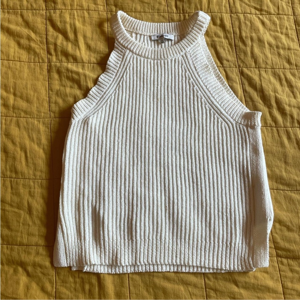 Madewell Cream Ribbed Tank Top
